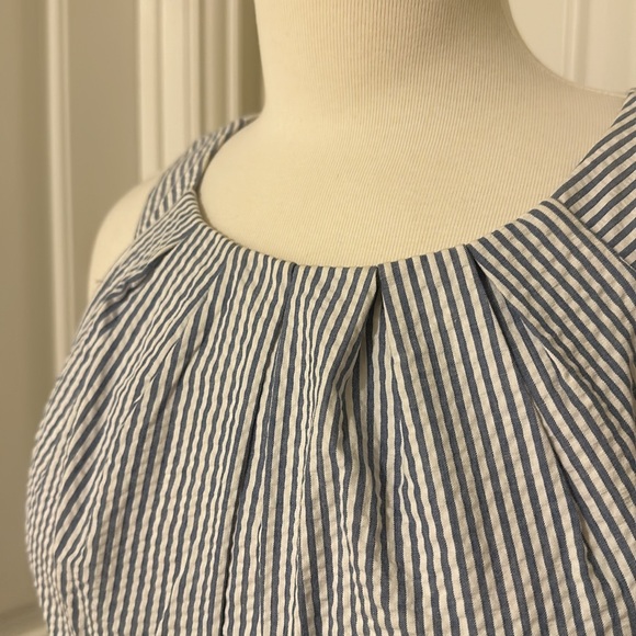 Blue & White Seersucker Dress - Picture 6 of 8